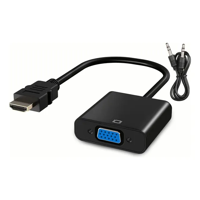 Adaptador Convertidor Hdmi A Vga Con 3.5mm Audio Cable Iforu