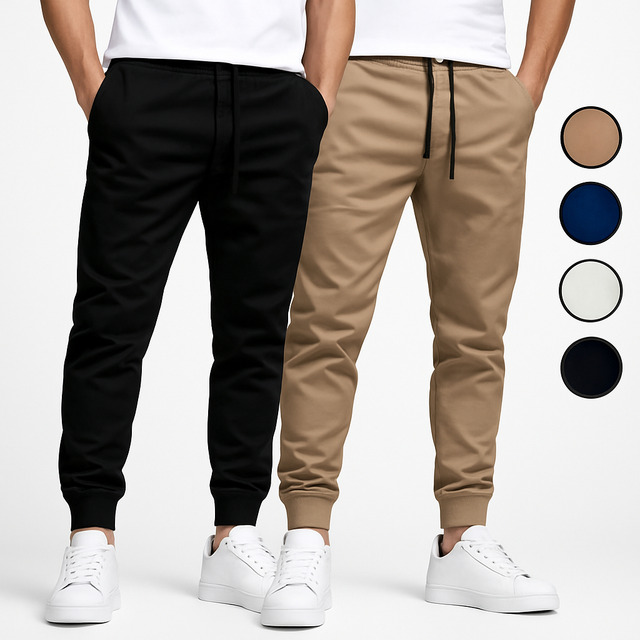 Kit 2 Calças Jogger Camuflada Sarja Masculina Punho Elastico Kit 2 Calças Jogger Camuflada Sarja Masculina Punho Elastico