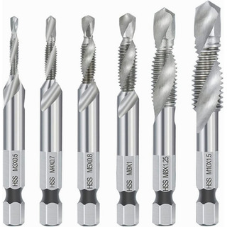 Broca Machuelo Estándar Roscador M3 - M10 PuLG Kit 6 Pzs Broca Machuelo Estándar Roscador M3 - M10 PuLG Kit 6 Pzs