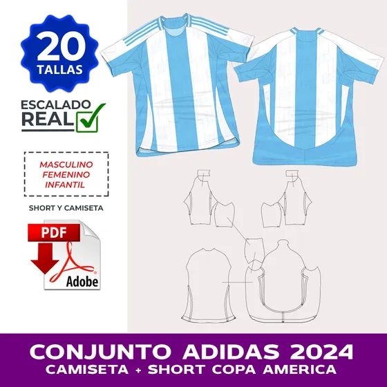Super Pack De Moldes Y Patrones Copa America Adi4as 2024