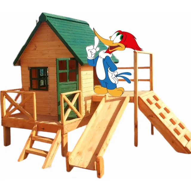 Casa De Juegos Pájaro Loco Madera La Astilla 225cm Madera