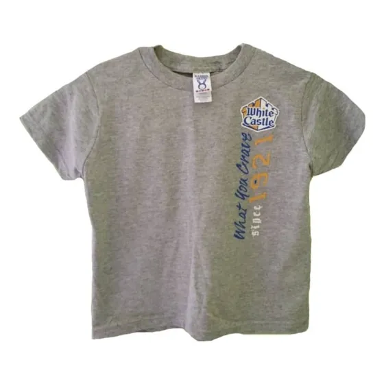 Franelas Para Niños Gris Algodón White Castle Import Nuevas