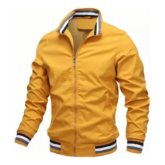 Chamarra Casual De Negocios Cuello Levantado Para Hombre
