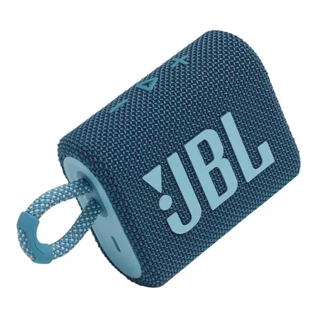 Parlante JBL Go 3 portátil con bluetooth waterproof blue