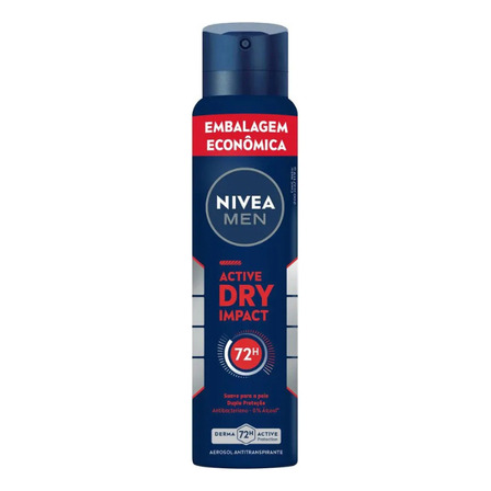 Nivea Men Desodorante Antitranspirante Aerossol Active Dry Impact 200ml Nivea Men Desodorante Antitranspirante Aerossol Active Dry Impact 200ml