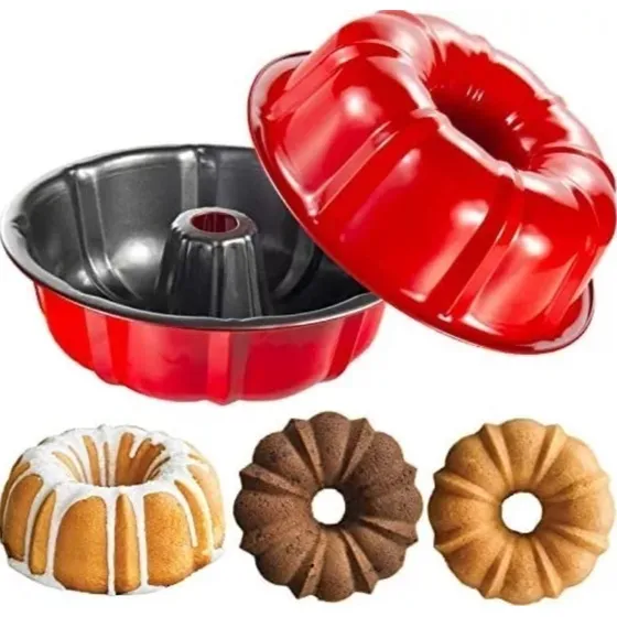 Molde Para Tortas Tipo Volcan De Teflon Con Aro En El Centro