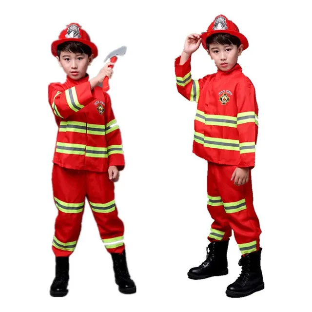 Disfraz De Bombero Sam Para Niños, Juguete Rojo Para Fiesta