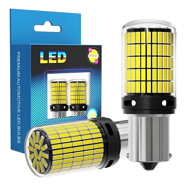 Par Lâmpada 150 Leds 1156 Luz De Ré Com Canbus Bem Forte 44w