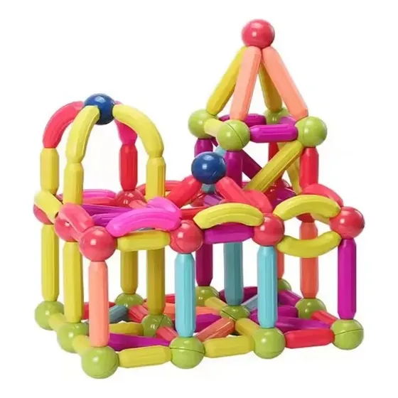 Juego Magnético Encastre Conectores 68 Pcs Didactico