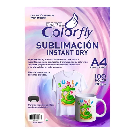 Pack X2 Papel Sublimación Secado Instantáneo A4 100h Disersh