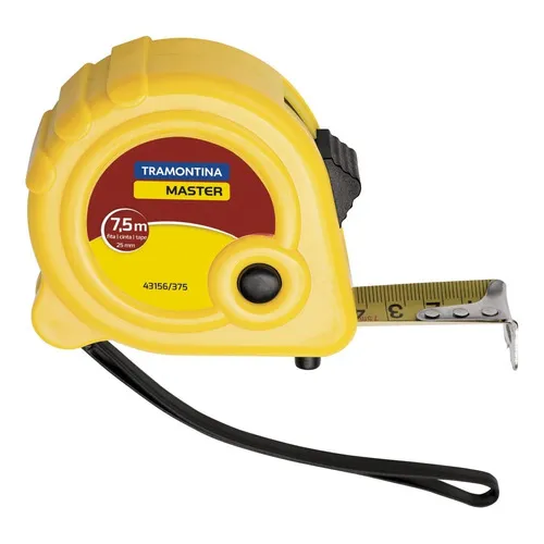 Cinta de acero Trena Tramontina y doble freno ABS, 7,5 m