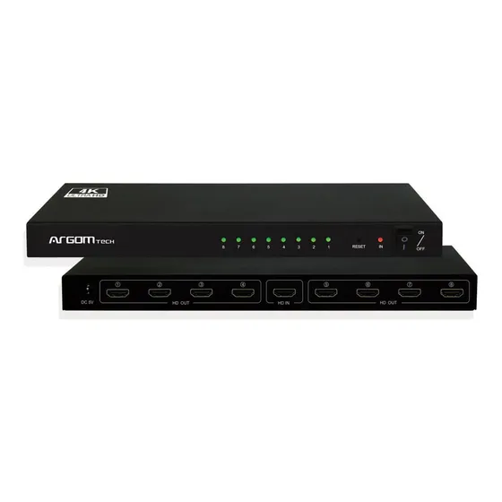 Splitter Hdmi 1 Entrada Y 8 Salida 4k Argomtech