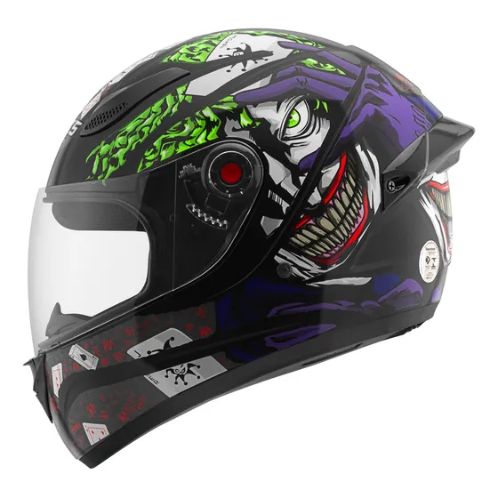 Capacete Fechado Mixs Fokker Joker Viseira Cristal