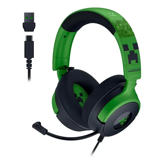 Audífonos Gamer Razer Kraken V4 X Minecraft Edition | Cuotas sin interés