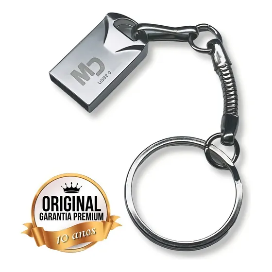 Pen Drive 16GB Mini Chaveiro Masterdrive Platinum Nano Fit Classe 6 USB 2.0
