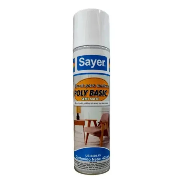 Barniz Para Madera Poliuretano Poly Basic Sayer 425ml
