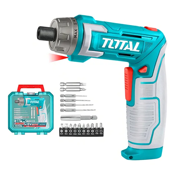 Destornillador Atornillador Inalámbrico 8v Total Tsdli08025 Color Turquesa
