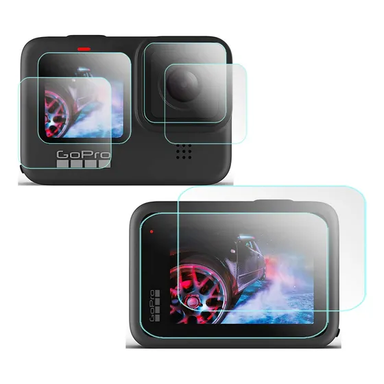 Hero 9 Protector Pantalla Para Gopro Lente Negra Lcd 2 Juego