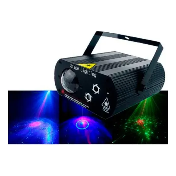 Proyector Luces Led Laser Audioritmo Dibujos Efectos Control