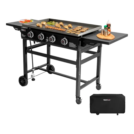 Gb4001c N Plancha De Gas Propano De 4 Quemadores Con Tapa