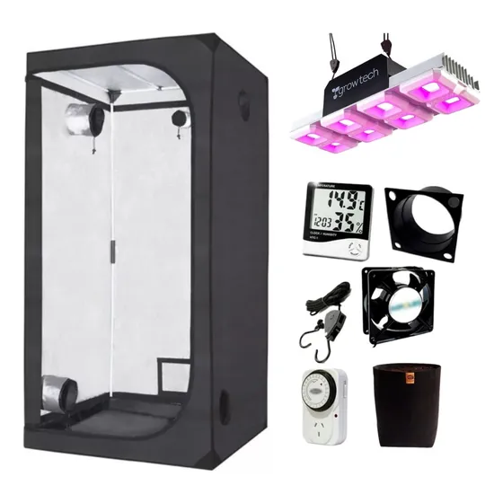 Combo Full Kit Indoor Led Carpa 100x100 + Led 400w Growtech