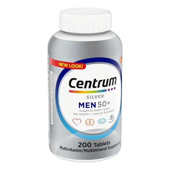 Centrum Silver +50 Men Hombre 200 Tabletas Multivitaminico