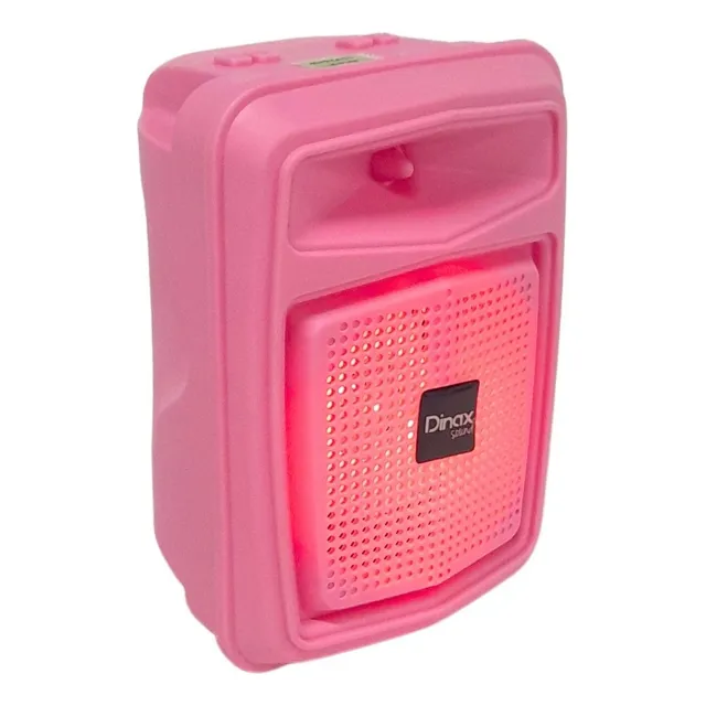 Parlante Portatil Inalámbrico Bluetooth Intro Dinax Radio Fm Color Rosa