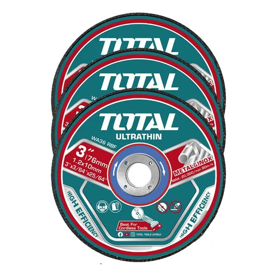 Set 5 Discos Mini Amoladora 76mm Corte Desbaste Metal Total Color Gris