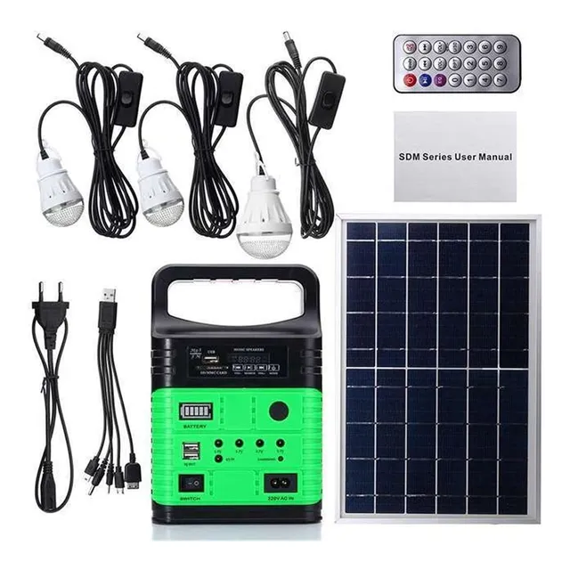 Aerogenerador Solar Portatil 10 Energia Acampar Mini 6 5