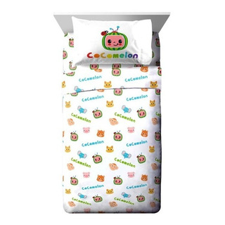 Set Sabanas Individual Cocomelon Niños 3 Piezas Microfibra Set Sabanas Individual Cocomelon Niños 3 Piezas Microfibra