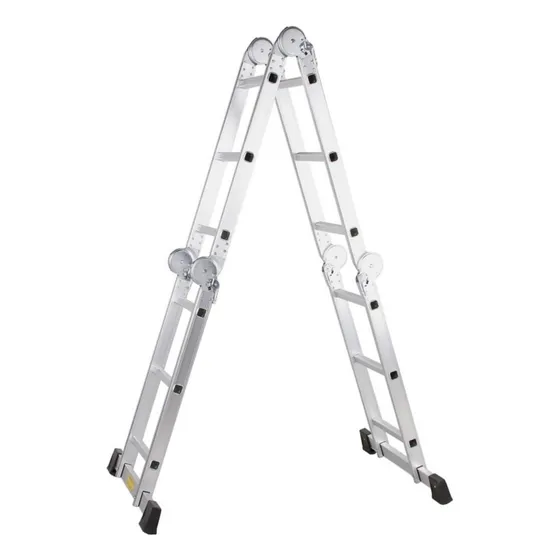 Escalera 3.55mt 12 Pasos Multipropósito Aluminio 150kg