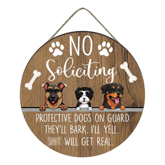 Letrero No Soliciting Para Puerta Casa Decoracion Rustica