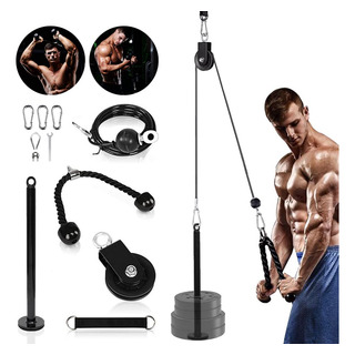 Sistema De Poleas Gym Casero Con Accesorios Para Ejercicio Sistema De Poleas Gym Casero Con Accesorios Para Ejercicio