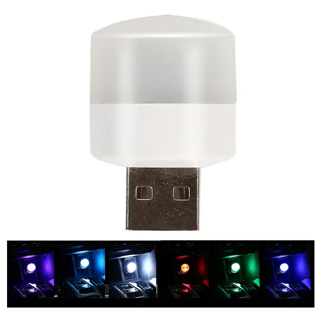 Luz Led Abs Para Coche, 1 Unidad, 5 V/1 A, Color Rosa Y Mora
