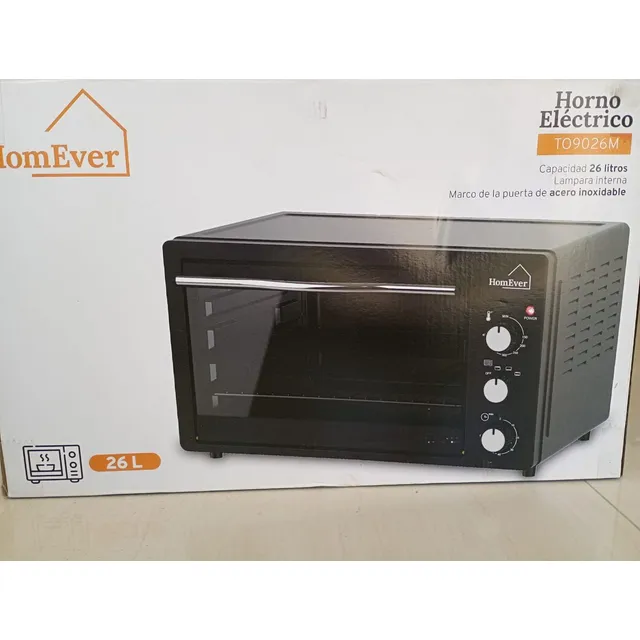 Horno Eléctrico Y Freidor De Aire Homever De 26 Lts. Nuevo!