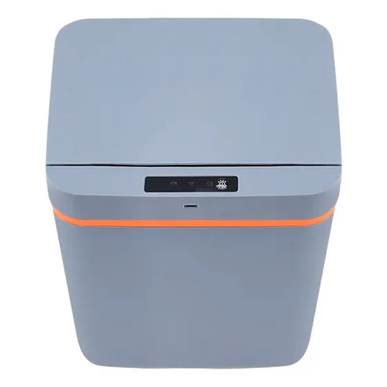 Papelera Inteligente Apertura Automática, Batería Recargable Color Gris