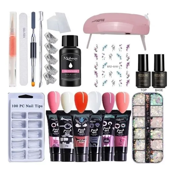 . Kit Lazhu Polygel De 15 Ml, Base De Doble Punta Y 25