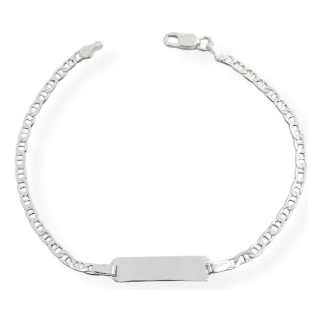 Esclava Unisex Dama/niño Barbada 18cm En Plata 925
