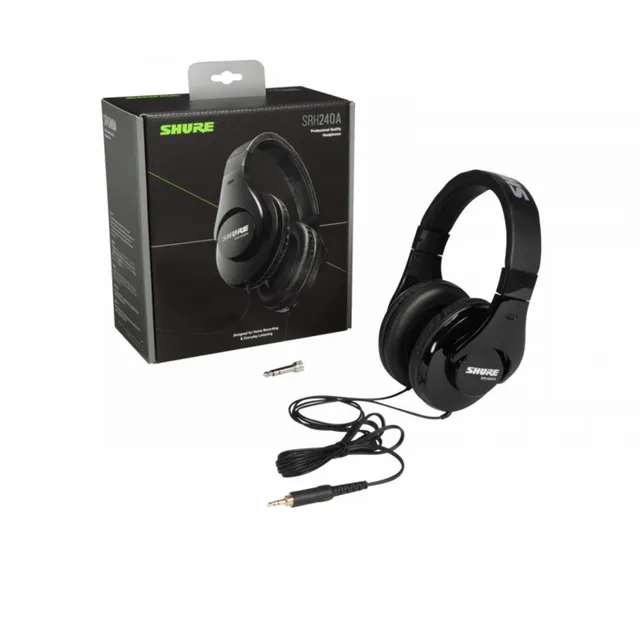 Audifonos Shure Srh240a Profesionales Negro