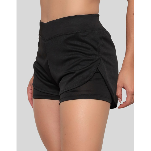 Short Duplo Compressão Fitness Bermuda Academia Feminino