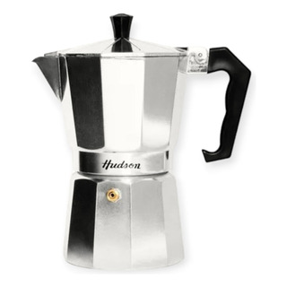 Cafetera Italiana Hudson 9 Tazas Manual Plateada Para Cafe Cafetera Italiana Hudson 9 Tazas Manual Plateada Para Cafe
