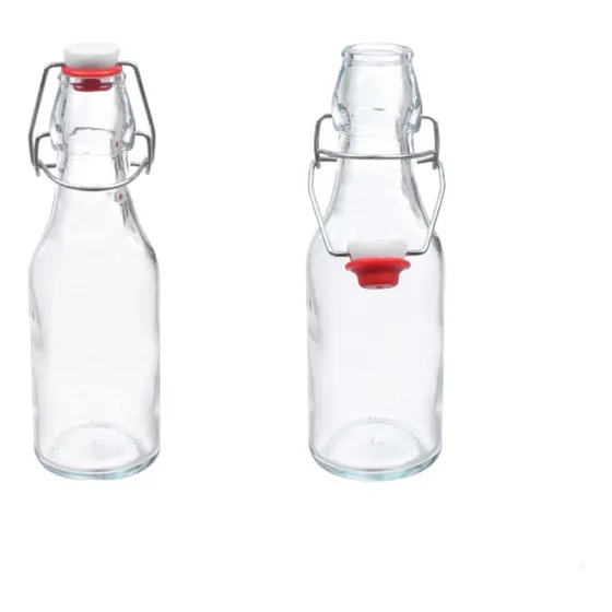 Frasco Vidrio Hermético Vinagra O Leche 250ml Color Blanco