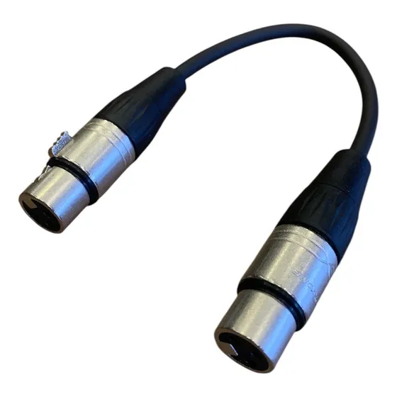 Emenda Xlr Balanceado Femea/femea 20 Cm