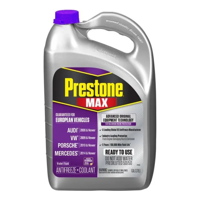 Refrigerante 50/50 Prestone Violeta 1 Gal para VW Audi Porsche, Mercedes