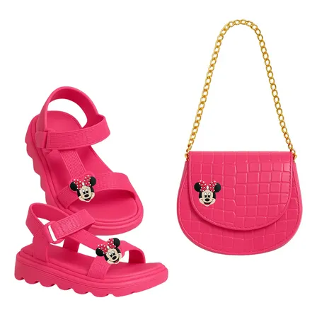 Kit Sandália Infantil + Bolsinha - Confortável, Leve E Linda