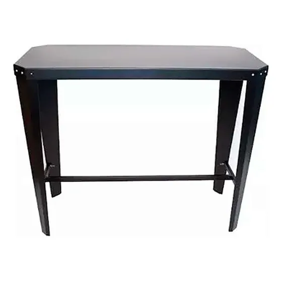 Mesa Barra Alta Tromen Runko 120 Cm Chapa Negra Exterior