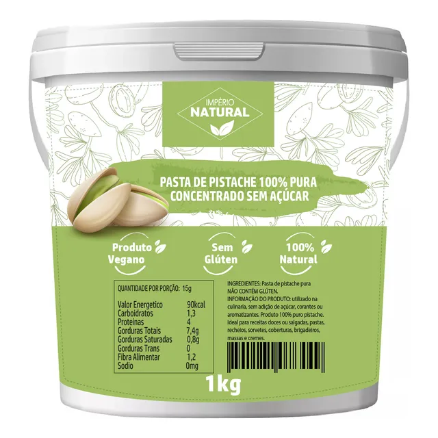 1kg Pasta De Pistache 100% Puro Pistache Concentrado