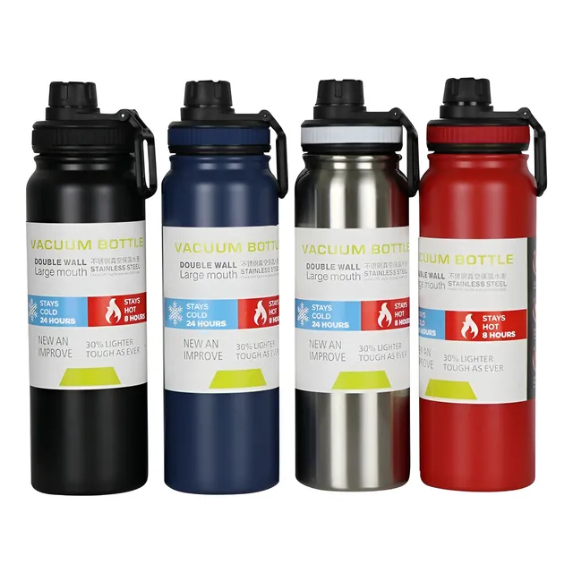 Botella De Metal Acero Inoxidable Agua Bebidas Termo