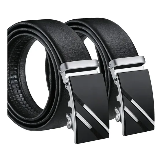 Couro Preto Elegante, Cinto Premium Para Homens - Ydoo Verde-escuro 65