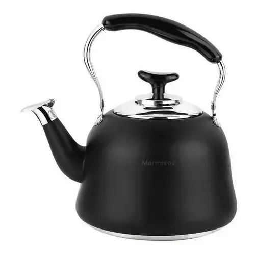 Tetera Marmicoc 3 Litros Black Acero Inoxidable Con Silbato